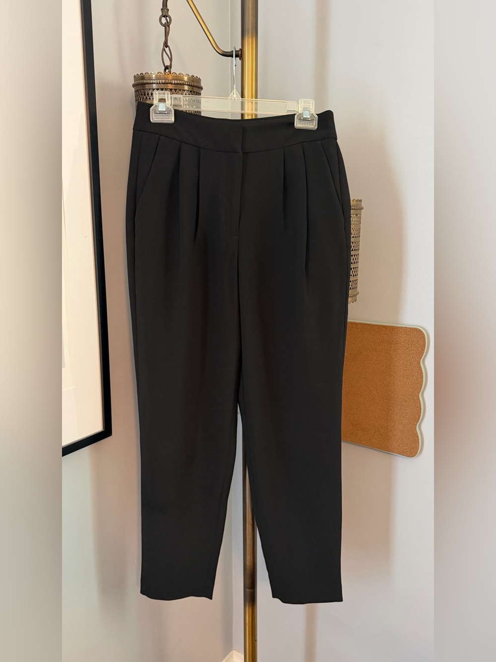 Express Black High-Waist Dress Pants, Size 4R